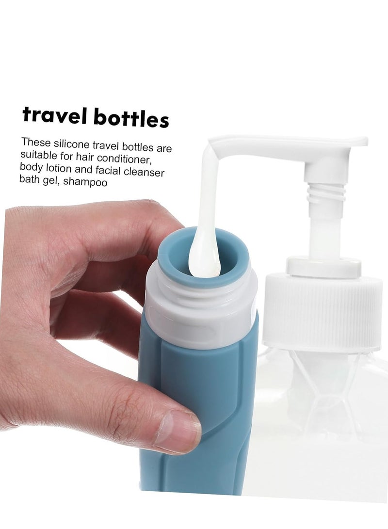 SYOSI 4pcs Lotion Toiletry Bottles Travel Bottles For Toiletries Containers Empty Travel Size Bottles Travel Shampoo Bottles Lotion Silica Gel Filling Conditioner - Image 3