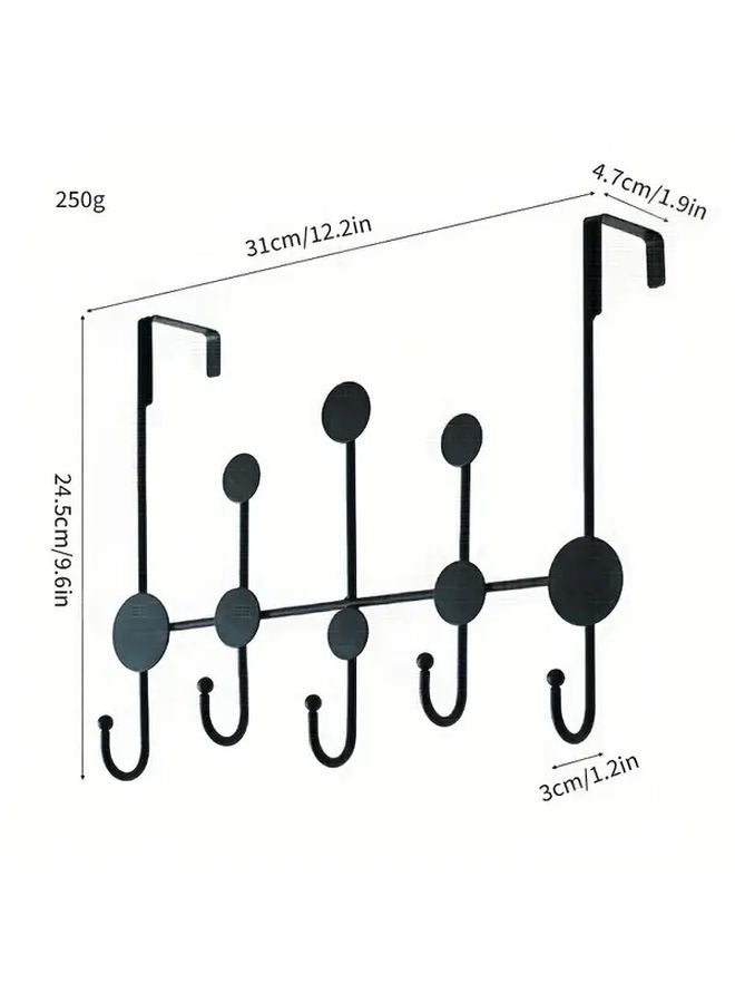 Golden Wall Mount Coat Hooks No Drill Folding Hanger Over The Door Storage - Image 4