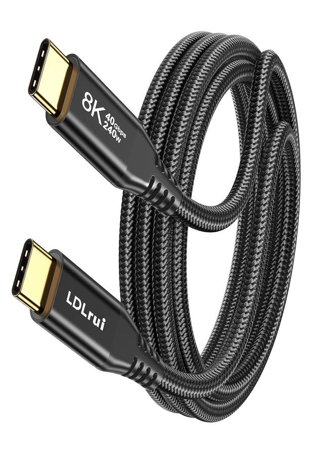 LDLrui 3FT USB C for Thunderbolt 4 Cable, [High-Speed, Durable] 40Gbps Data Transfer, 8K@60Hz/4K@120Hz USB C Monitor Cable, 240W PD Fast Charging for MacBook Pro, Lenovo, Samsung, iPhone 16, SSD, Docking - Image 1