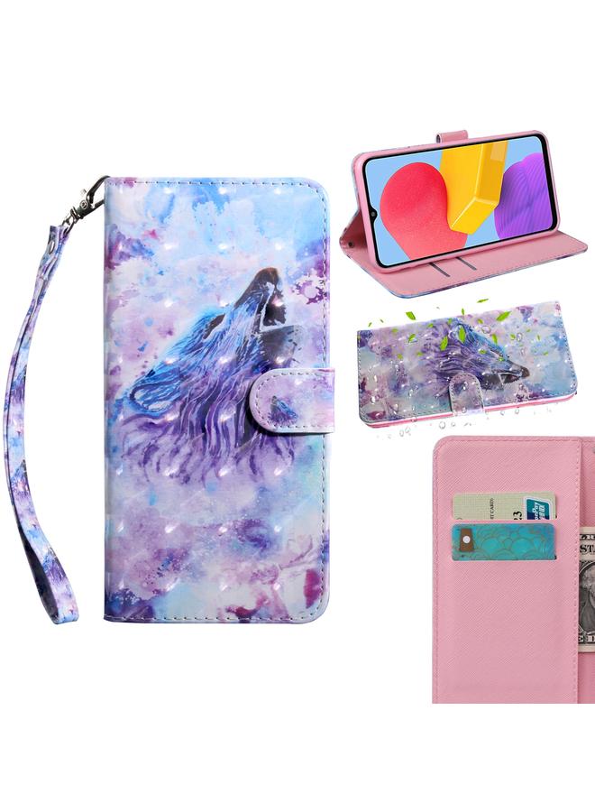 S-TOP Case For Samsung Galaxy M13 4G 3D Painted Pattern Leather Phone Case - Image 1