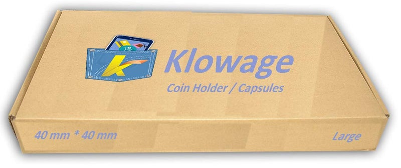 KlowAge كلاويج 75 قطعة 20 جرام حوامل عملات بلاستيكية علبة عرض دائرية لحامل العملات 75 - Image 4