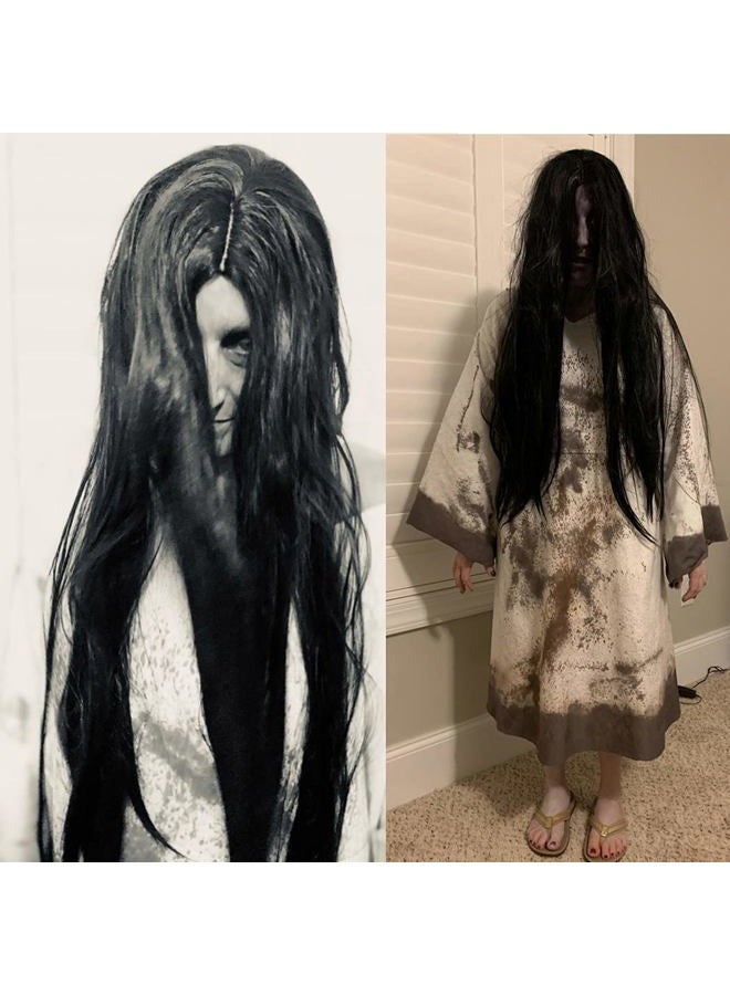 Mildiso (Long Black) - Black Wig 100cm Extra Long Hair Wigs for Women Straight Middle Part Cosplay Costume Wigs Anime Party Wig with Wig Cap M086 - Image 4