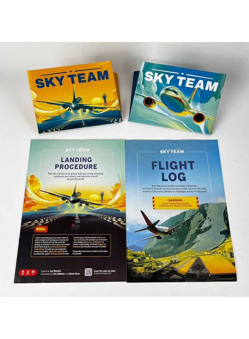 general SKY TEAM Full English high scoring 2 player co-op board game, strategy card game for family and friends! - Image 2