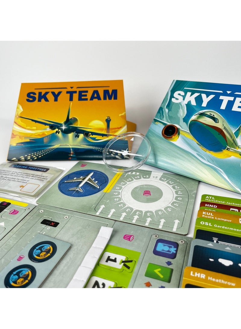 general SKY TEAM Full English high scoring 2 player co-op board game, strategy card game for family and friends! - Image 3