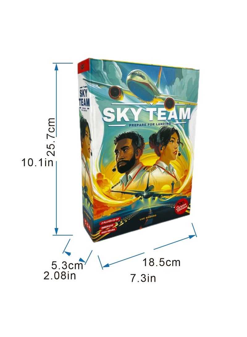 general SKY TEAM Full English high scoring 2 player co-op board game, strategy card game for family and friends! - Image 5