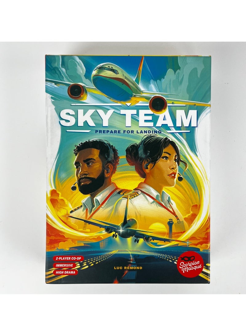 general SKY TEAM Full English high scoring 2 player co-op board game, strategy card game for family and friends! - Image 1