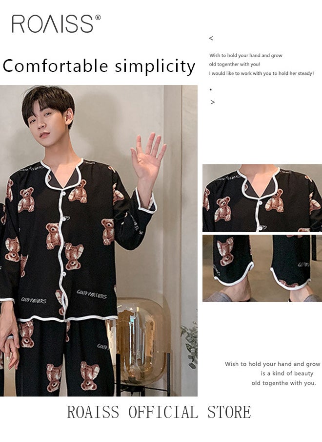 Couples Unisex Silk Pajamas Set Sleepwear Nightgown Long Sleeve Men Satin Pijama - pzsku/ZAD7330C9E7F06453A69AZ/45/_/1703580074/4a26a3e6-9f9a-4448-a631-d14d8b99bc29