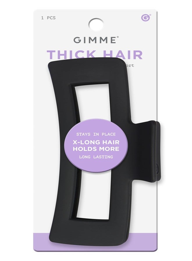 غيمي مشبك شعر Gimme Beauty XL للشعر الكثيف - يتسع لمزيد من الشعر الطويل جدًا - مشبك بلمسة مخملية لجميع أنواع الشعر - إكسسوار يومي مانع للانزلاق وثابت - مشبك أساسي قابل للسحب - أسود - Image 1