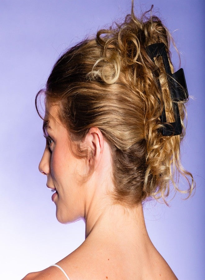 غيمي مشبك شعر Gimme Beauty XL للشعر الكثيف - يتسع لمزيد من الشعر الطويل جدًا - مشبك بلمسة مخملية لجميع أنواع الشعر - إكسسوار يومي مانع للانزلاق وثابت - مشبك أساسي قابل للسحب - أسود - Image 5