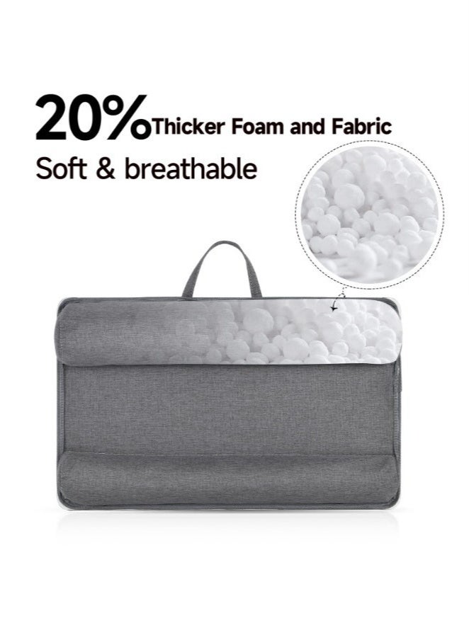 عربست طاولة حضن - تناسب مكتب حضن بحجم يصل إلى 17.3 بوصة، ولوحة ماوس مدمجة ووسادة معصم للكمبيوتر المحمول أو الكمبيوتر المحمول مع وسادة، وطاولة للسرير مع جهاز لوحي، وحامل هاتف (أسود) - Image 5