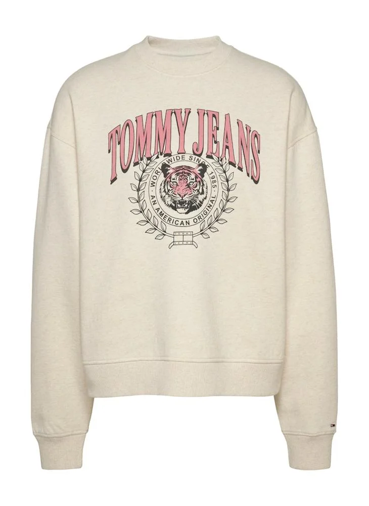 تومي جينز Crew Neck Logo Sweatshirt