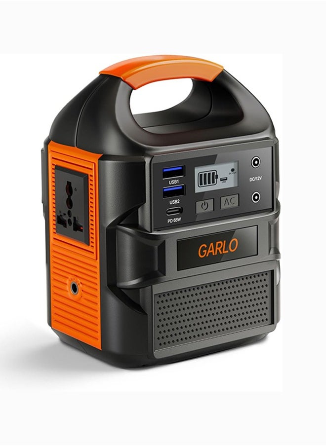 Garlo Garlo 88Wh/24000mAh Portable Power Station, 100W Outdoor Solar Generator(Solar Panel Not Included)Li-Ion Battery, Camping Generator Carries 4 Lighting Modes for Home Emergency Outdoor Camping RV Trip  - Image 1