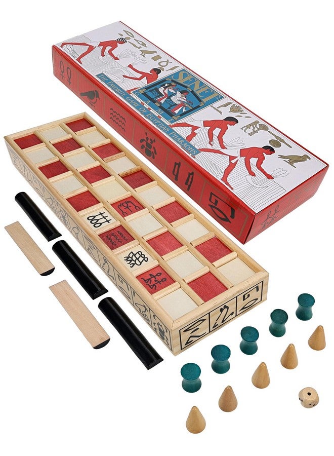 WE Games Senet Egyptian Board Game - Handcrafted Solid Wood Senet Set for Historical Education, Cultural Appreciation & Strategy - Ancient Game for Friends - Image 1