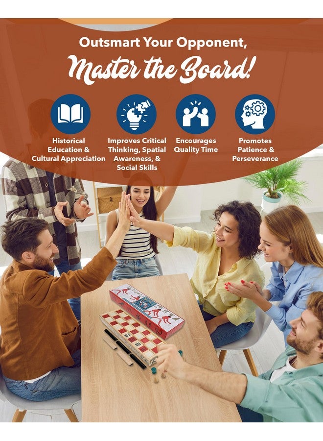 WE Games Senet Egyptian Board Game - Handcrafted Solid Wood Senet Set for Historical Education, Cultural Appreciation & Strategy - Ancient Game for Friends - Image 5