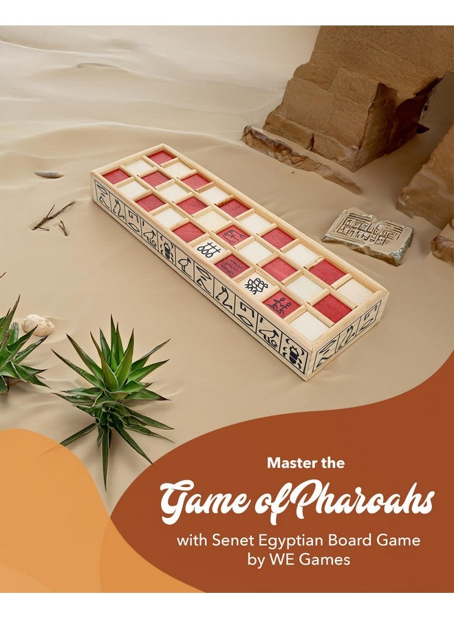 WE Games Senet Egyptian Board Game - Handcrafted Solid Wood Senet Set for Historical Education, Cultural Appreciation & Strategy - Ancient Game for Friends - Image 2