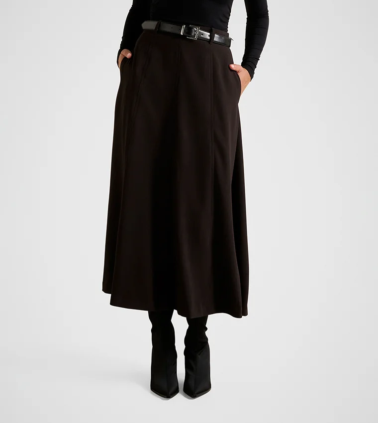 فورايفر نيو Celine Belted Midi Skirt