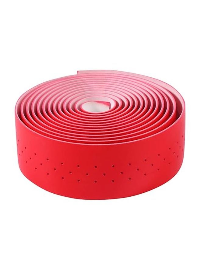 Red Bike Handlebar Tape Shock Absorbent Non Slip Grip for Cycling Road Bikes - Image 1