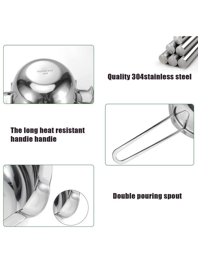 Sysmie Double Boiler Pot Set for Melting Chocolate, Butter, Cheese, Caramel and Candy - 18/8 Steel Melting Pot, 2 Cup Capacity, Including The 1000ml and 600ml Capacity… - Image 3