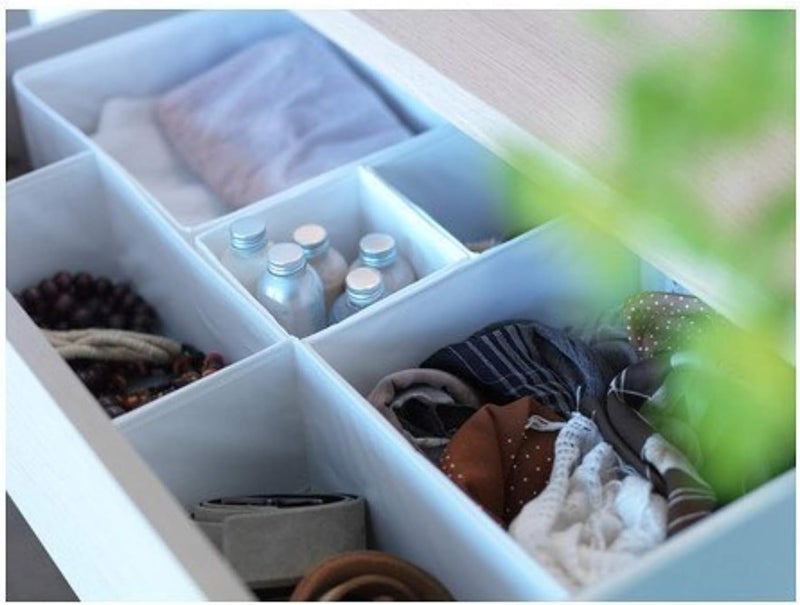 أيكيا صندوق منظم لتخزين الأدراج، سلة المهملات، أبيض (12 قطعة) - Image 3