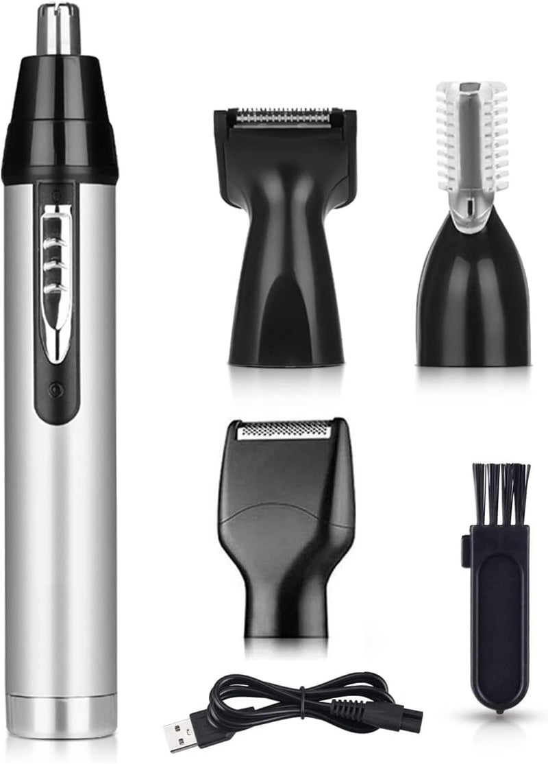 Excefore Nose Hair Trimmer, USB Rechargeable Nose Hair Trimmer, Male and Female Nose Hair Trimmer, Easy to Clean With Electric Ear Hair Trimmer (White) - Image 1