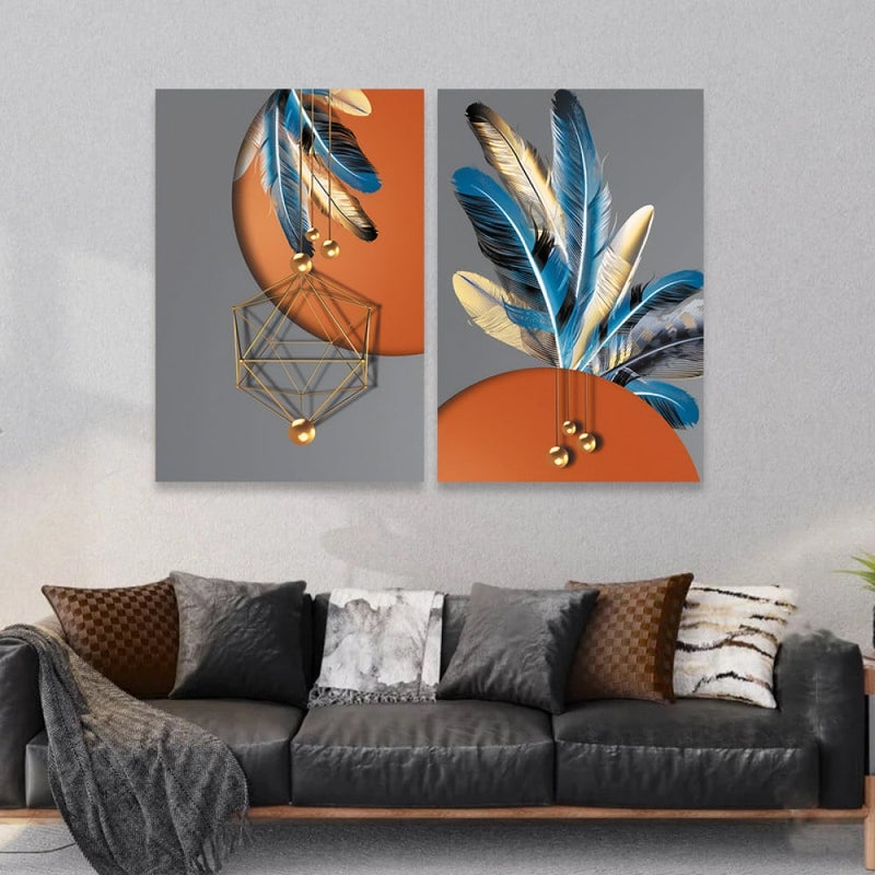 ماركتنا لوحة قماشية ثنائية بتصميم مودرن - Image 1