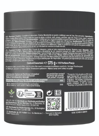 Creatine 375g Unflavour,100% Creatine Creapure Monohydrate (110 Servings) - view 3