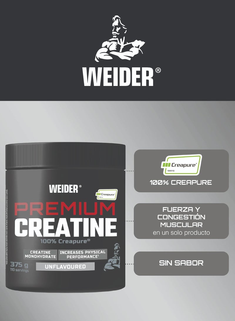 Weider Creatine 375g Unflavour,100% Creatine Creapure Monohydrate (110 Servings) - Image 2