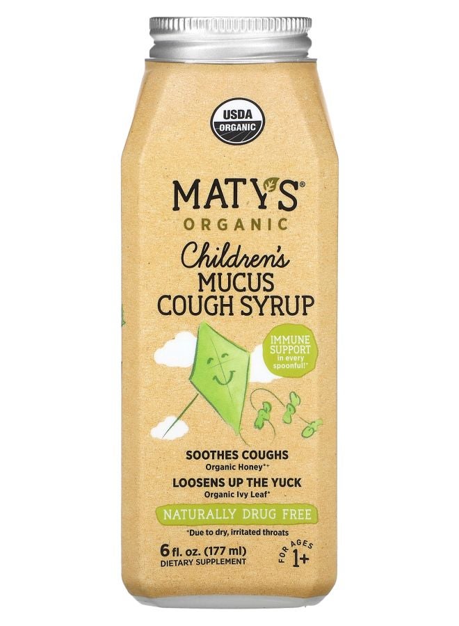Matys شراب السعال المخاطي العضوي للأطفال من عمر 1 سنة فما فوق 6 أونصات سائلة (177 مل) - Image 1