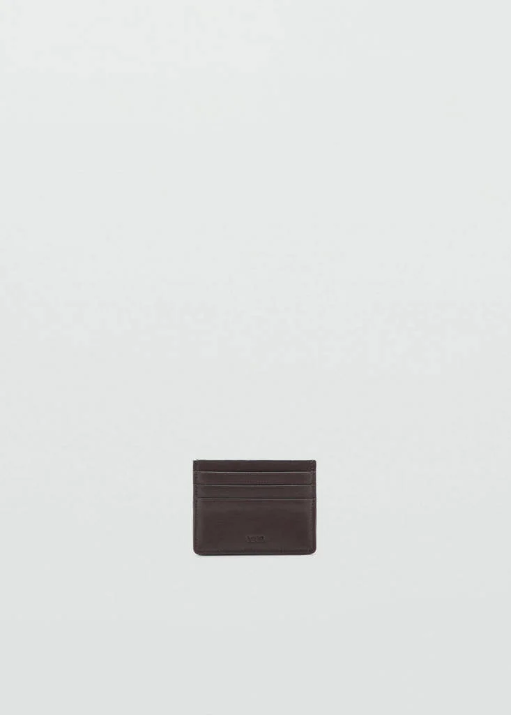 Woven Leather Card Holder