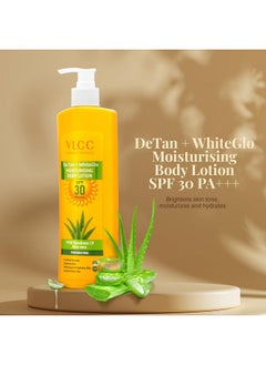 VLCC VLCC De Tan Body Lotion with SPF 30 & PA+++ | 2-in-1 Solution for Tanning & Dryness | Moisturizes, Hydrates & Soothes Skin | Suits All Skin Types | 11.83 Fl Oz/350 ml  - Image 3