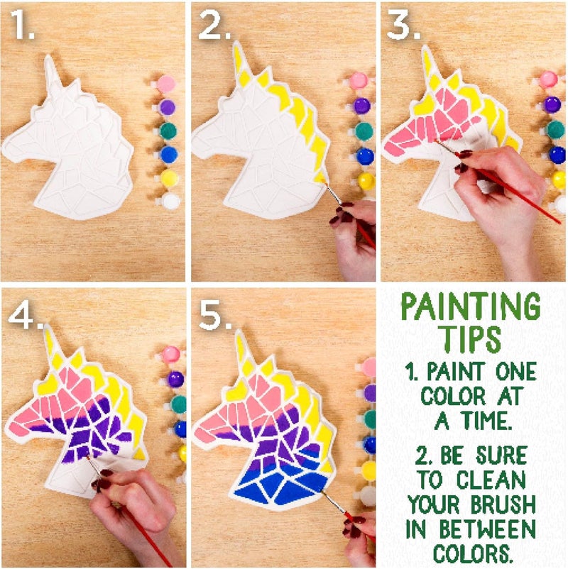 Creative Roots Mosaic Unicorn Stepping Stone, Includes 7-Inch Ceramic Stone & 6 Vibrant Paints, DIY Garden Stepping Stone Kit for Kids Ages 6+ - Image 5