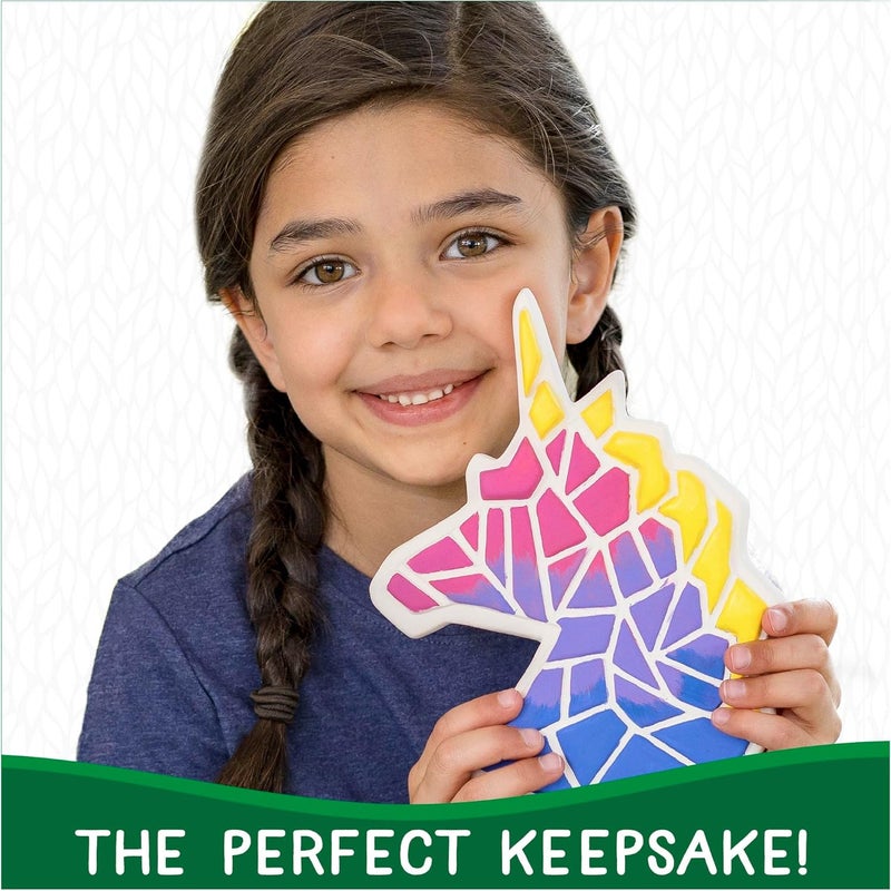 Creative Roots Mosaic Unicorn Stepping Stone, Includes 7-Inch Ceramic Stone & 6 Vibrant Paints, DIY Garden Stepping Stone Kit for Kids Ages 6+ - Image 3