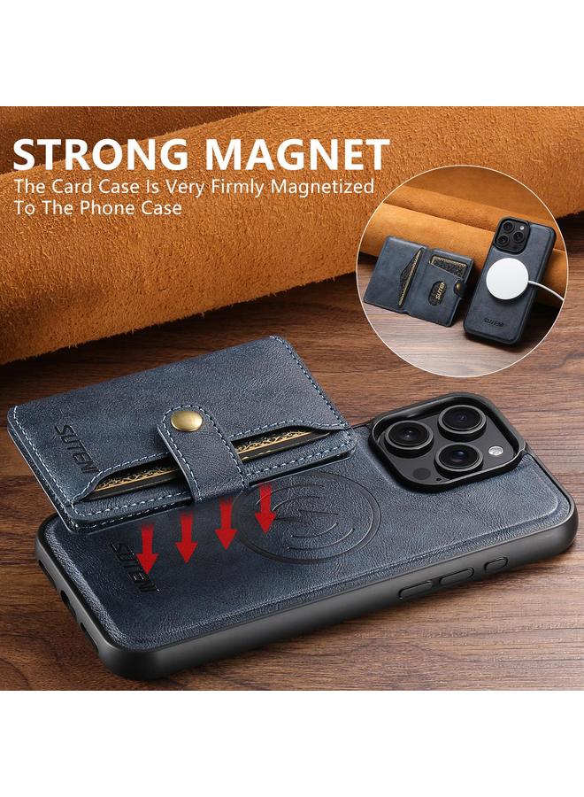 Suteni Case For iPhone 12 M4 Magnetic Card Bag MagSafe Leather Phone Case - Image 3
