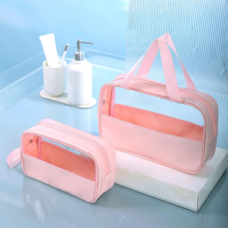 حقيبة مستحضرات التجميل السفر PVC الشفافة المضادة للماء منظف الماكياج المحمول حقيبة أدوات النظافة - Image 4