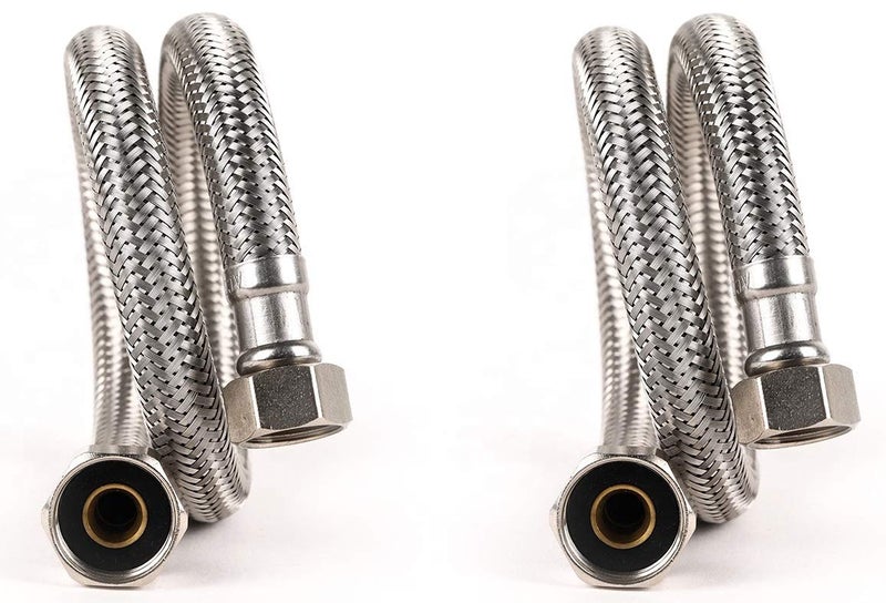 MLD Premium Heavy Quality Stainless Steel Connection Pipe 18 INCH (Set of 2) - Image 1