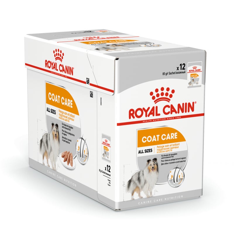 Royal Canin Canine Care Nutrition Coat Beauty Wet Food - Pouches, 12x85g - Image 1