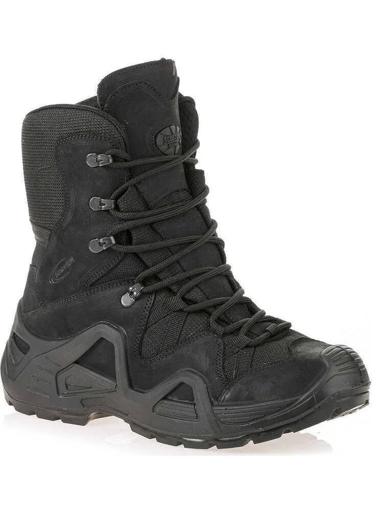 سكوتر 1490 Black Nubuck Waterproof Men's Military Boots