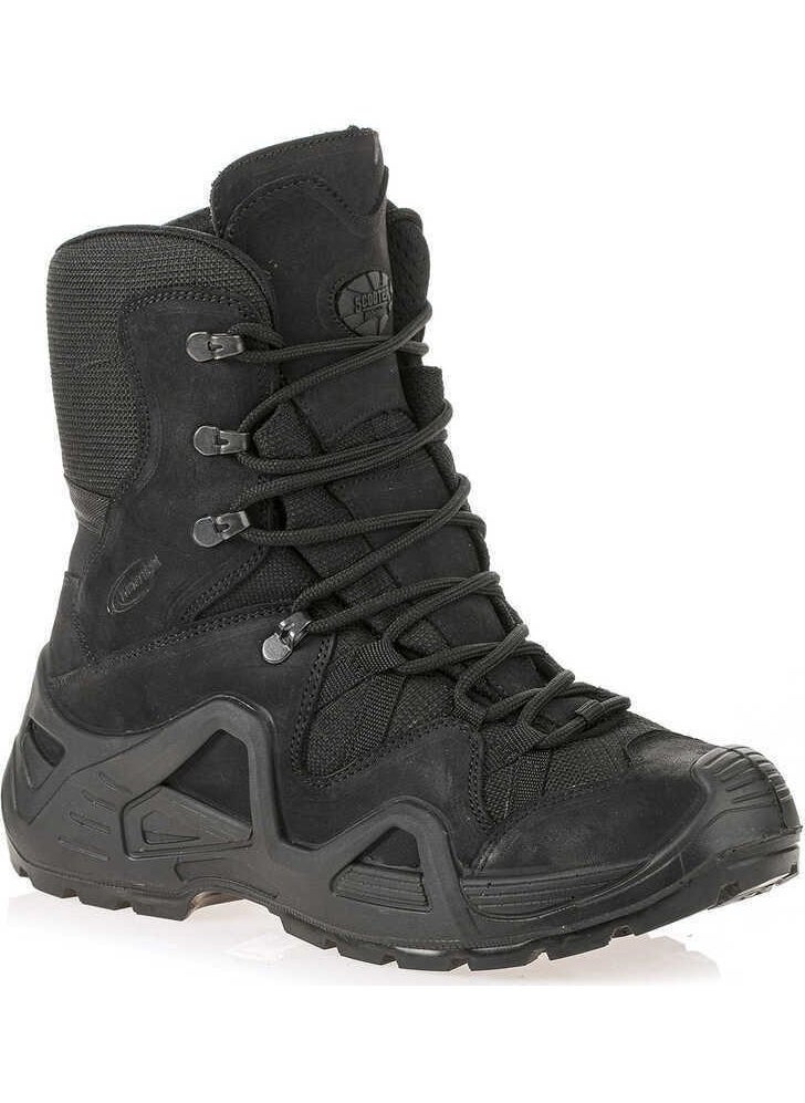 Scooter  - 1490 Black Nubuck Waterproof Men's Military Boots - Image 1