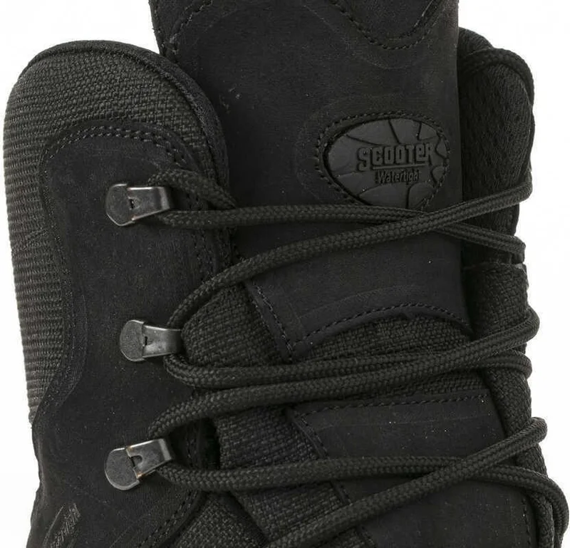 سكوتر 1490 Black Nubuck Waterproof Men's Military Boots