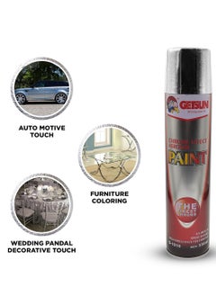 GETSUN 3Pcs Chrome Aerosol Paint, Chrome Spray Paint, Aluminum Spray Enamel, High Gloss Chrome Effect, Model G1010 - GETSUN  330ml x3  - Image 3