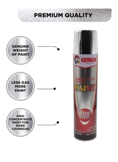 GETSUN 3Pcs Chrome Aerosol Paint, Chrome Spray Paint, Aluminum Spray Enamel, High Gloss Chrome Effect, Model G1010 - GETSUN  330ml x3  - Image 4