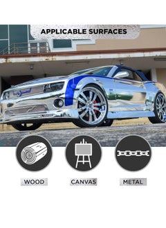 GETSUN 3Pcs Chrome Aerosol Paint, Chrome Spray Paint, Aluminum Spray Enamel, High Gloss Chrome Effect, Model G1010 - GETSUN  330ml x3  - Image 5