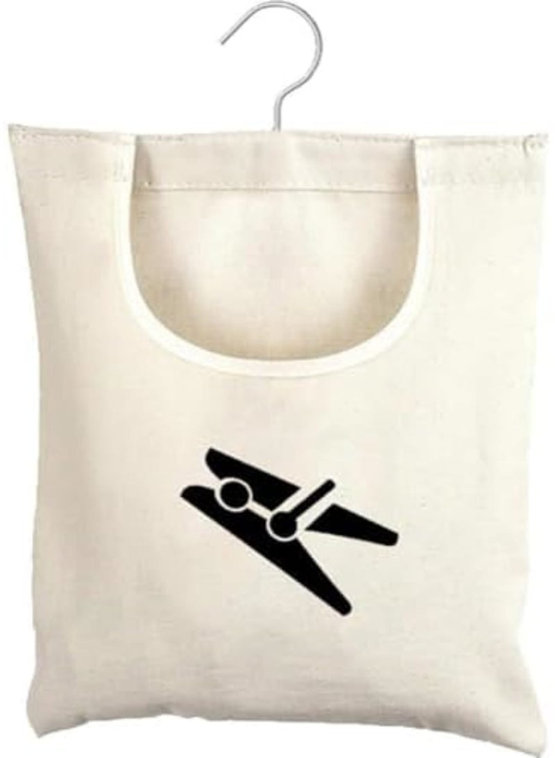 Luckam Clothespin Storage Bag with Hanger, Peg Bag for Washing Line, Reusable Rotatable Design for Organizing and Storing Clothespins, Durable Laundry Accessories, 32 x 28 cm - Image 2