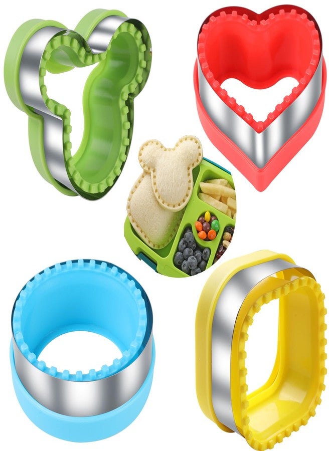 ETERSION Sandwich Cutter 4 Pieces Uncrustables Sandwich Maker Sandwich Cutters for Kids Lunch Uncrustable Sandwich Cutter ETERSION - Image 1