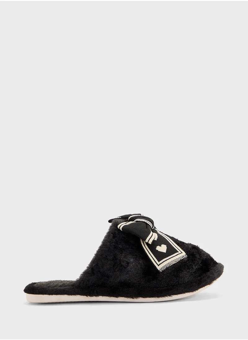 جينجر Womens Slipper With Bow