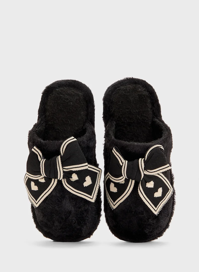 Ginger Womens Slipper With Bow
