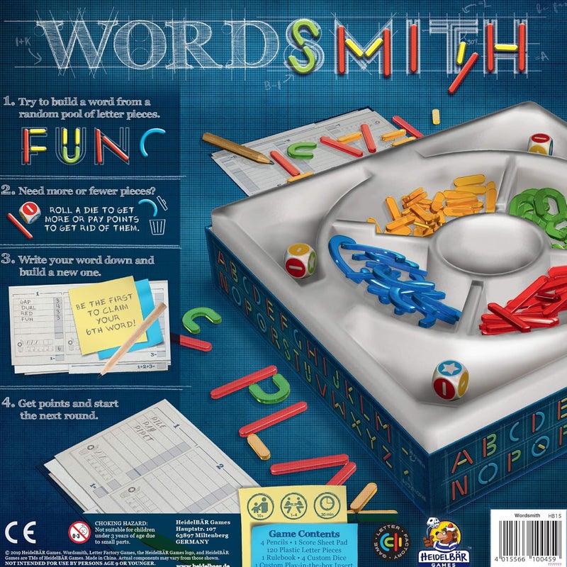 Asmodee Wordsmith Board Game  FastPaced Word Game  Word Building Game for Adults and Kids  Fun Game for Family Game Night  Ages 10  14 Players  Average Playtime 30 Minutes  Made by Heidelbear - Image 2