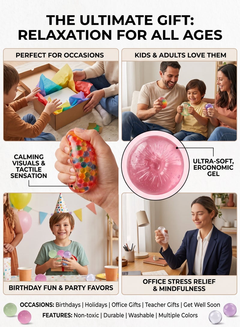 REZZOSS Coconut Oil Squishy Ball 6cm Handmade Squeeze Toy – Non-Sticky Glutinous Stress Relief Fidget Ball for Adults & Kids | Translucent All-Natural Gel Look Squeeze Ball | Unique Birthday Gift, Office Party Favor & Desk Accessory - Image 4