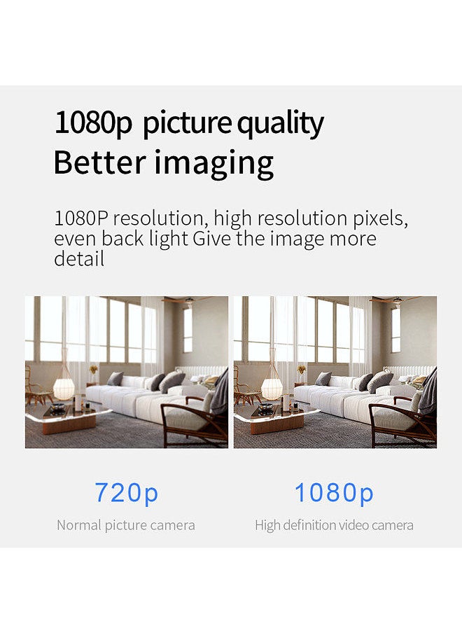 Smart Security Camera 1080P Home Multifunctional Camera with Function Night Vision Support for 4-64GB Storage APP: iWFCam