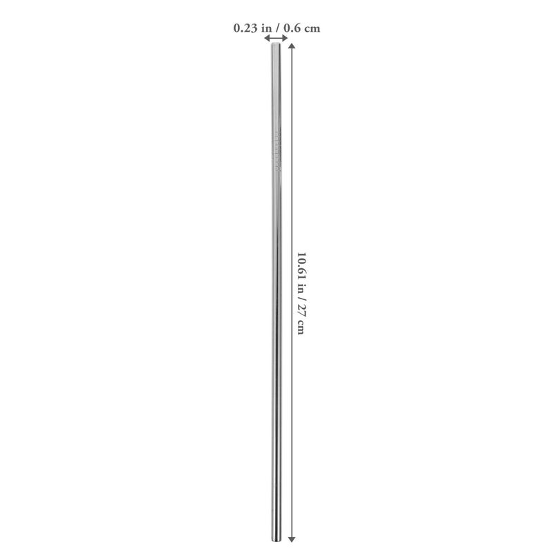 Reusable Stainless Steel Straws Set 7pcs with Cleaning Brush and Cotton Linen Bag - Image 3